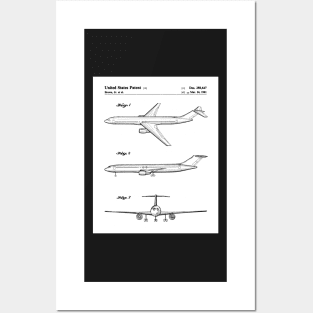 Boeing 777 Airliner Patent - 777 Airplane Art - Black And White Posters and Art